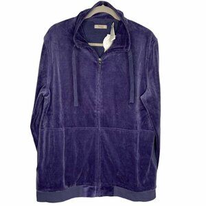 TRIUMPH LS VELOUR 02 PYJAMAS WOMENS XL EU‎ 44 PURPLE VELVET TOP ONLY NWT